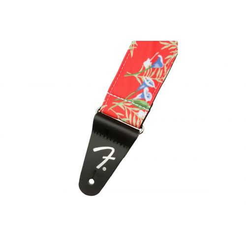 Гитарный ремень FENDER STRAP 2" HAWAIIAN STRAPS RED FLORAL